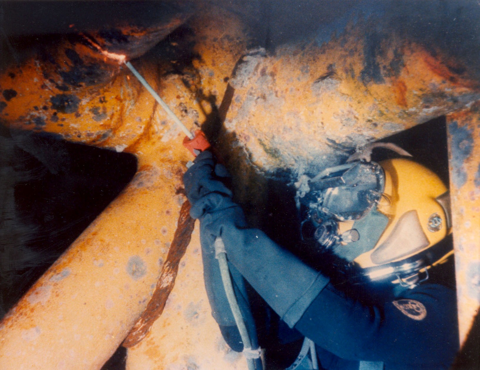 Underwater welding operation